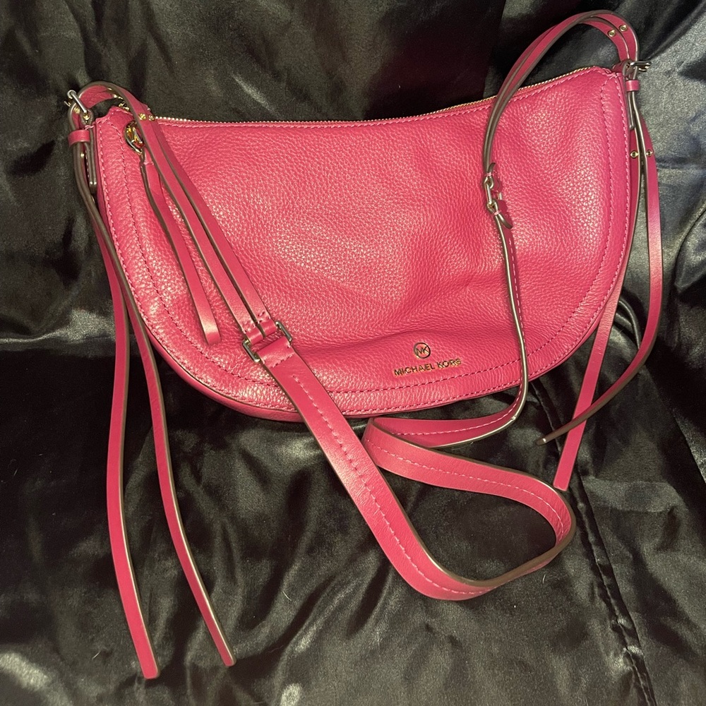 Michael Kors plum crossbody purse